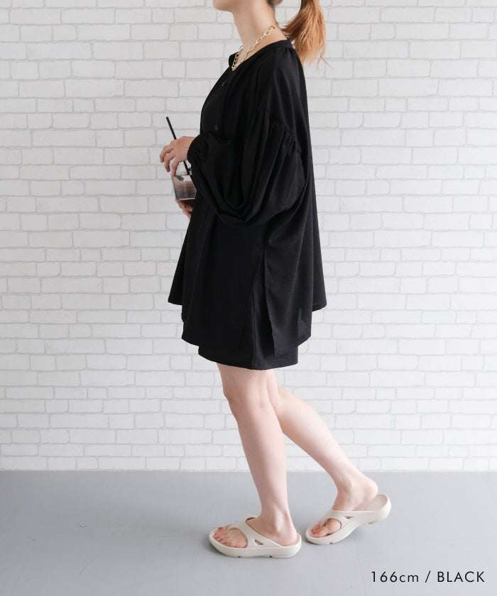 アクアガレージ aquagarage 水陸両用リネンライクバンドカラーラッシュガード