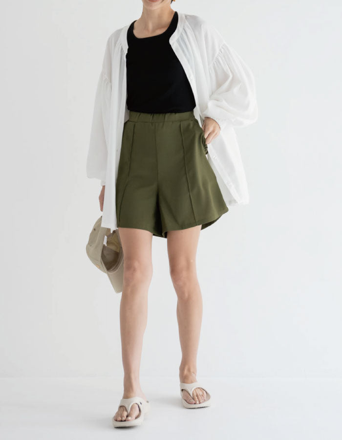 アクアガレージ aquagarage 水陸両用リネンライクショートパンツ