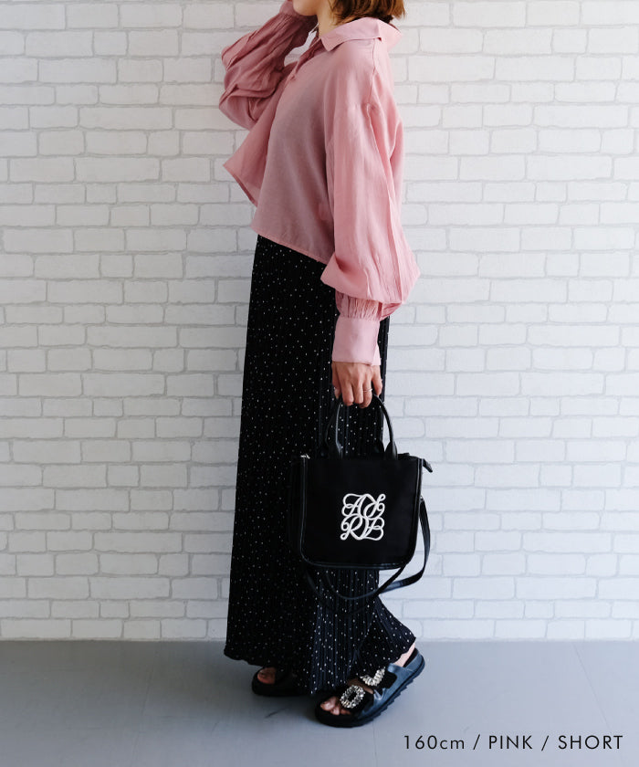 Aqua Garage aquagarage Sheer Shirt with Selectable Length Spring Summer Autumn