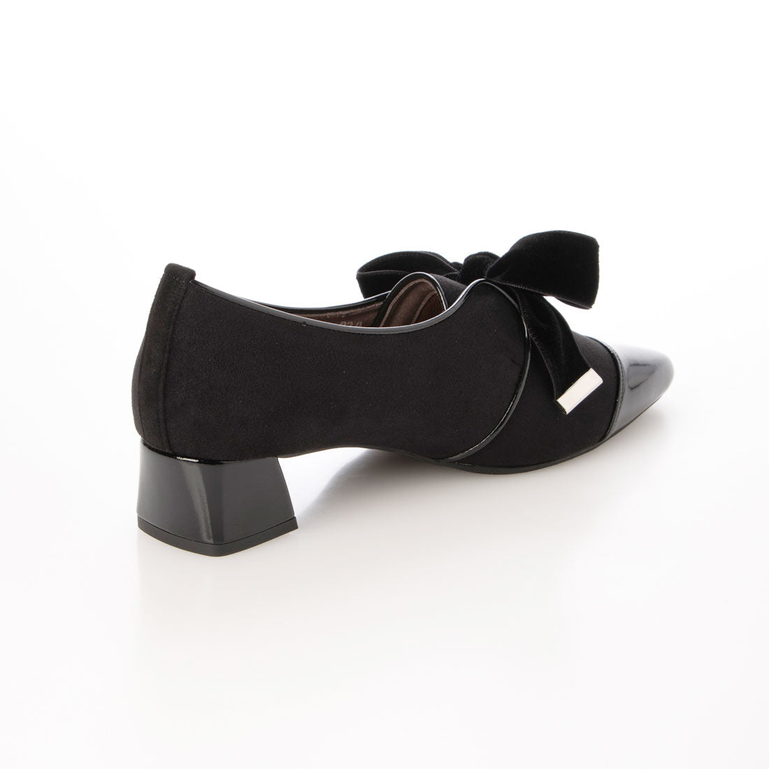 アルテミス バイ ダイアナ artemis by DIANA ベルベットリボン マニッシュシューズ （黒人工シルキー） 黒人工シルキー