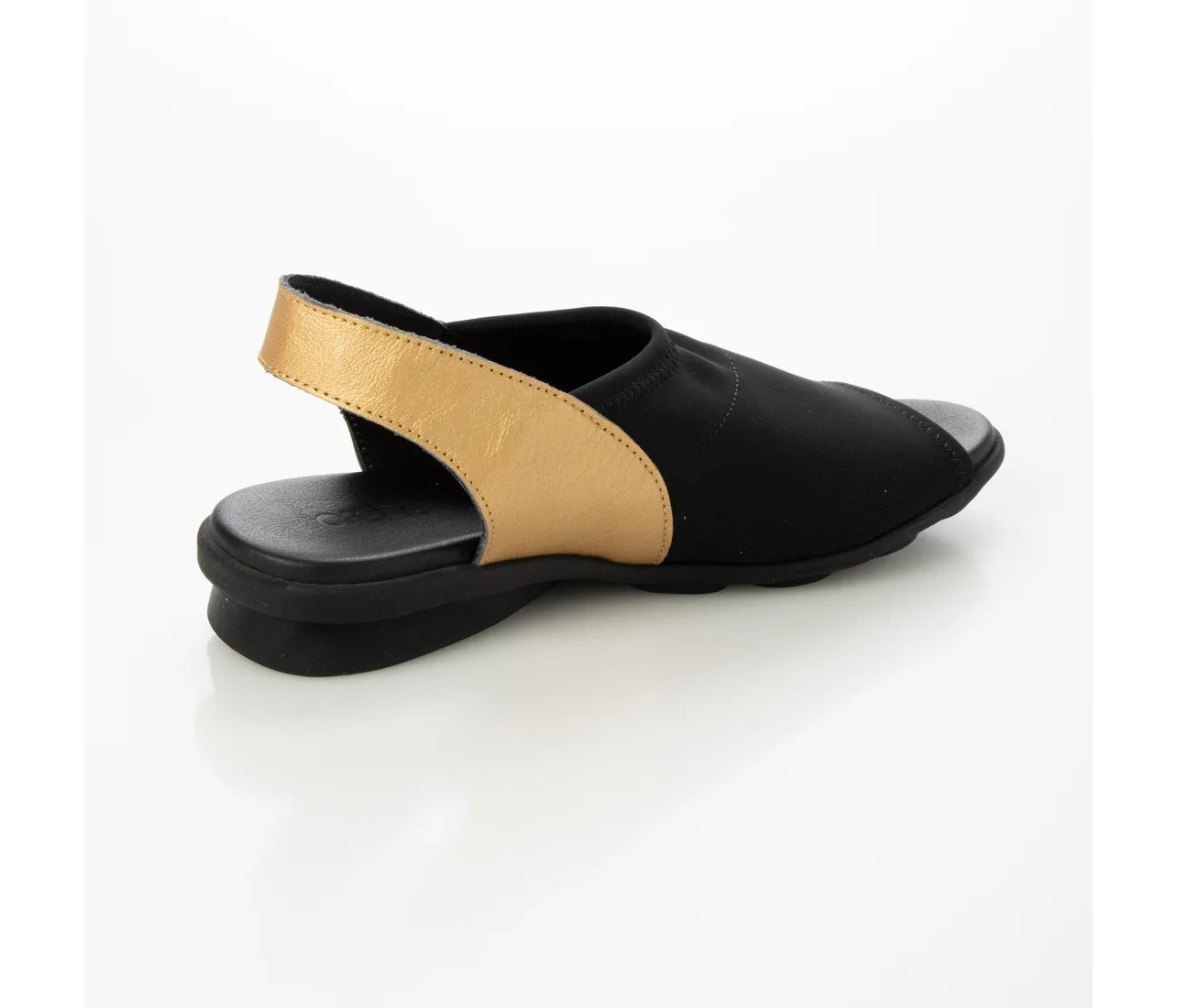 Arche 【New with defects】 DAJAC Open-Toe Back-Belt Sandals black/gold