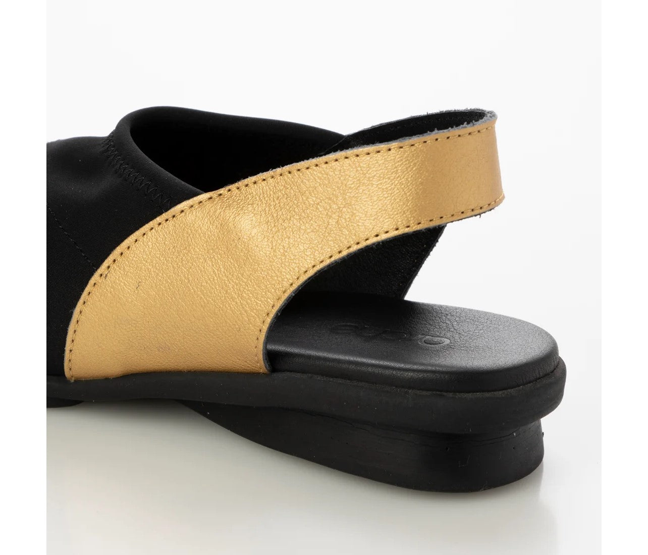 Arche 【New with defects】 DAJAC Open-Toe Back-Belt Sandals black/gold