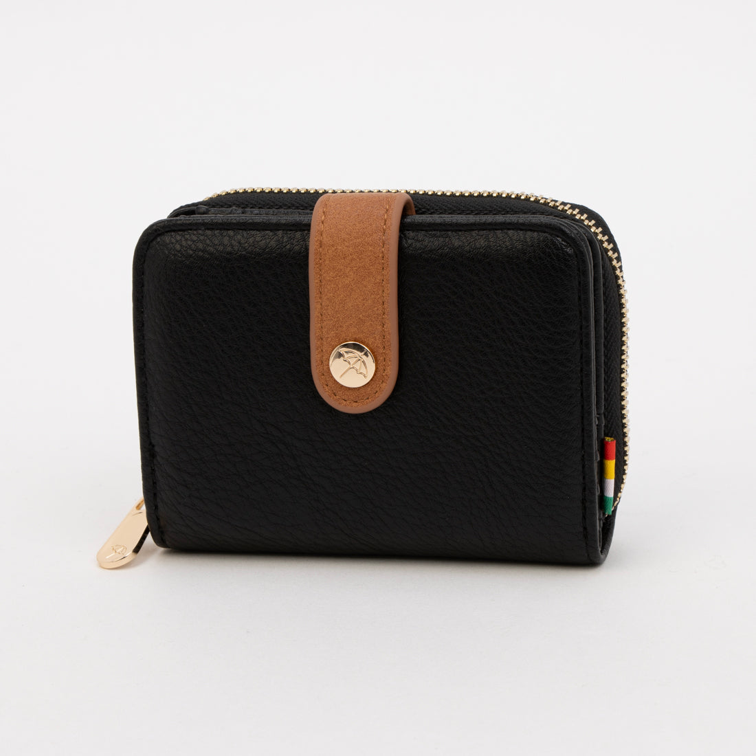 アーニーアーノルドパーマー arnie arnold palmer ナチュラルシュリンク 合皮  二つ折りファスナー財布 （ブラック） ブラック