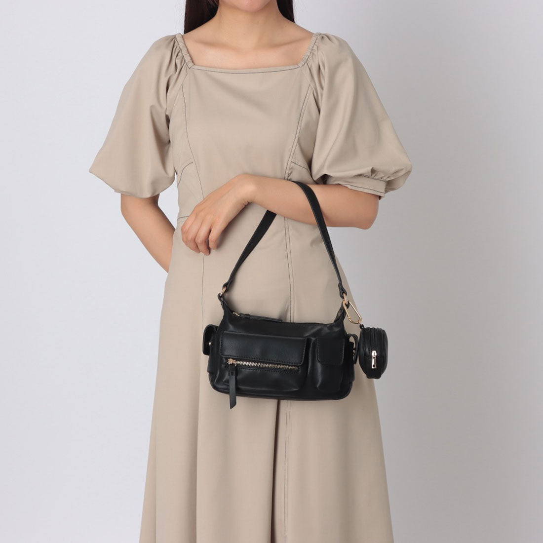 アルシーヴ archives ポケットHOBOバッグ （BLK） BLK