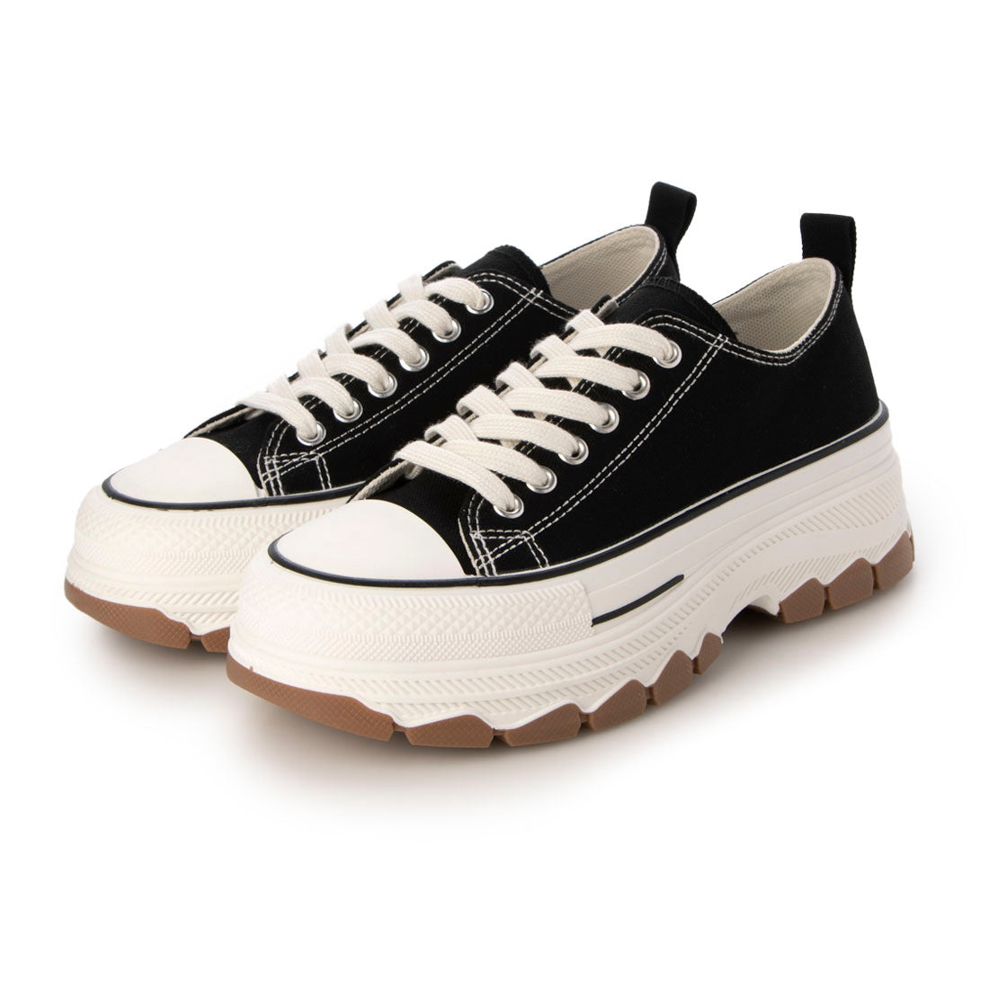 アルシーヴ archives ライン厚底キャンバススニーカー （BLK） BLK