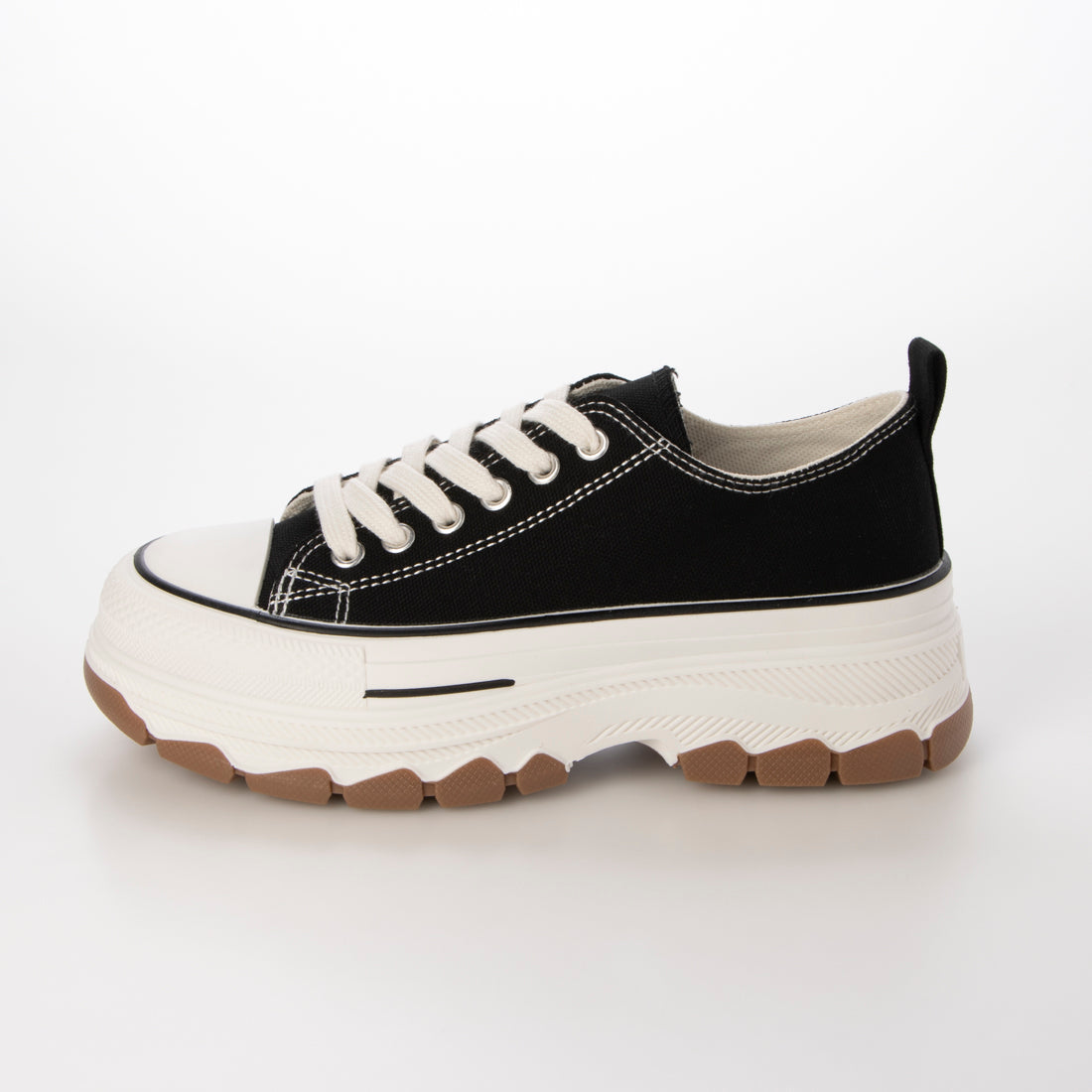 アルシーヴ archives ライン厚底キャンバススニーカー （BLK） BLK