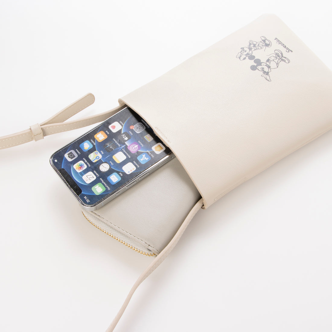 アルシーヴ archives MICKEY&MINNIE/合皮スマホショルダー （IVORY） IVORY