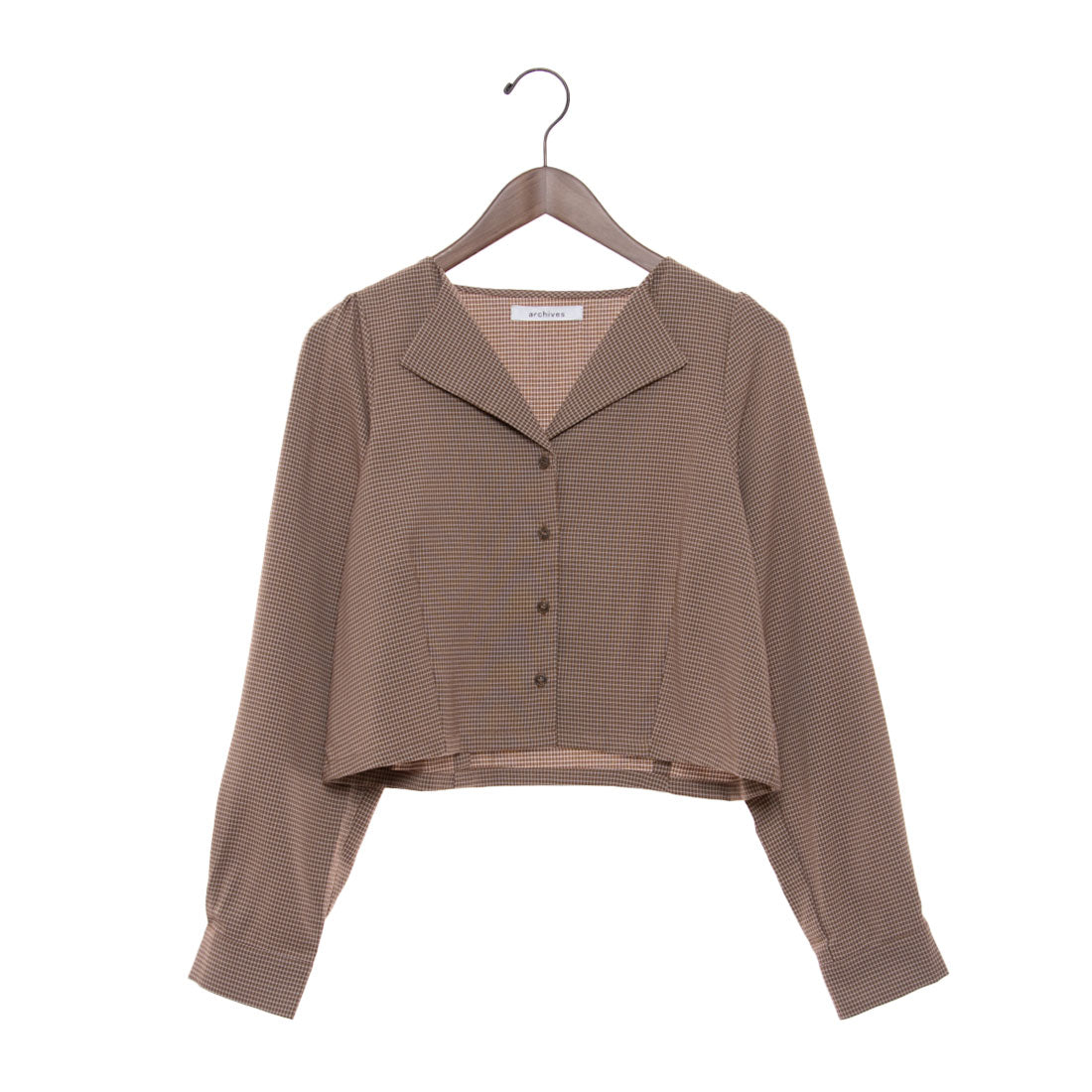 アルシーヴ archives ラペルカラー長袖ミニブラウス （MOC） MOC