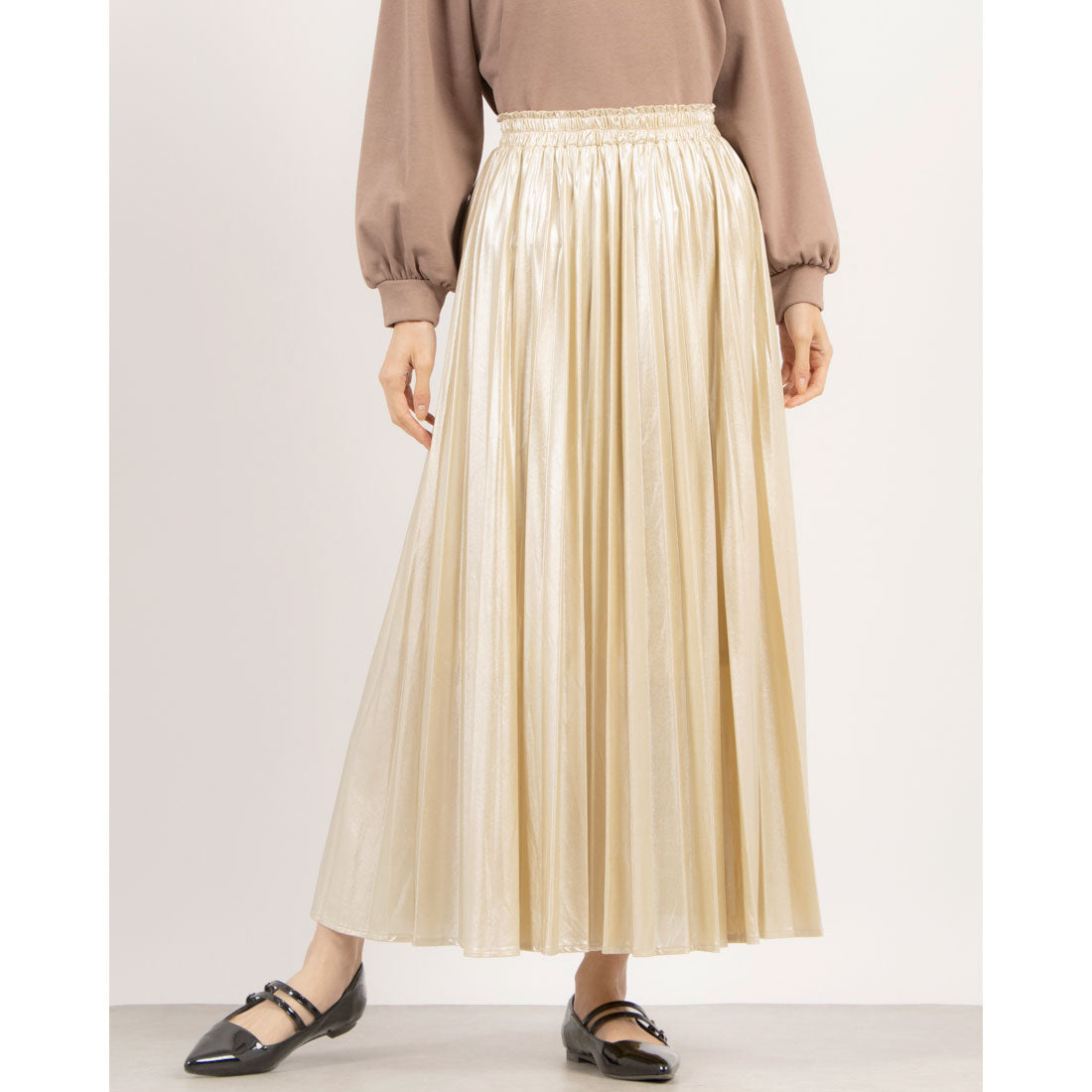 archives archives glitter pleats skirt