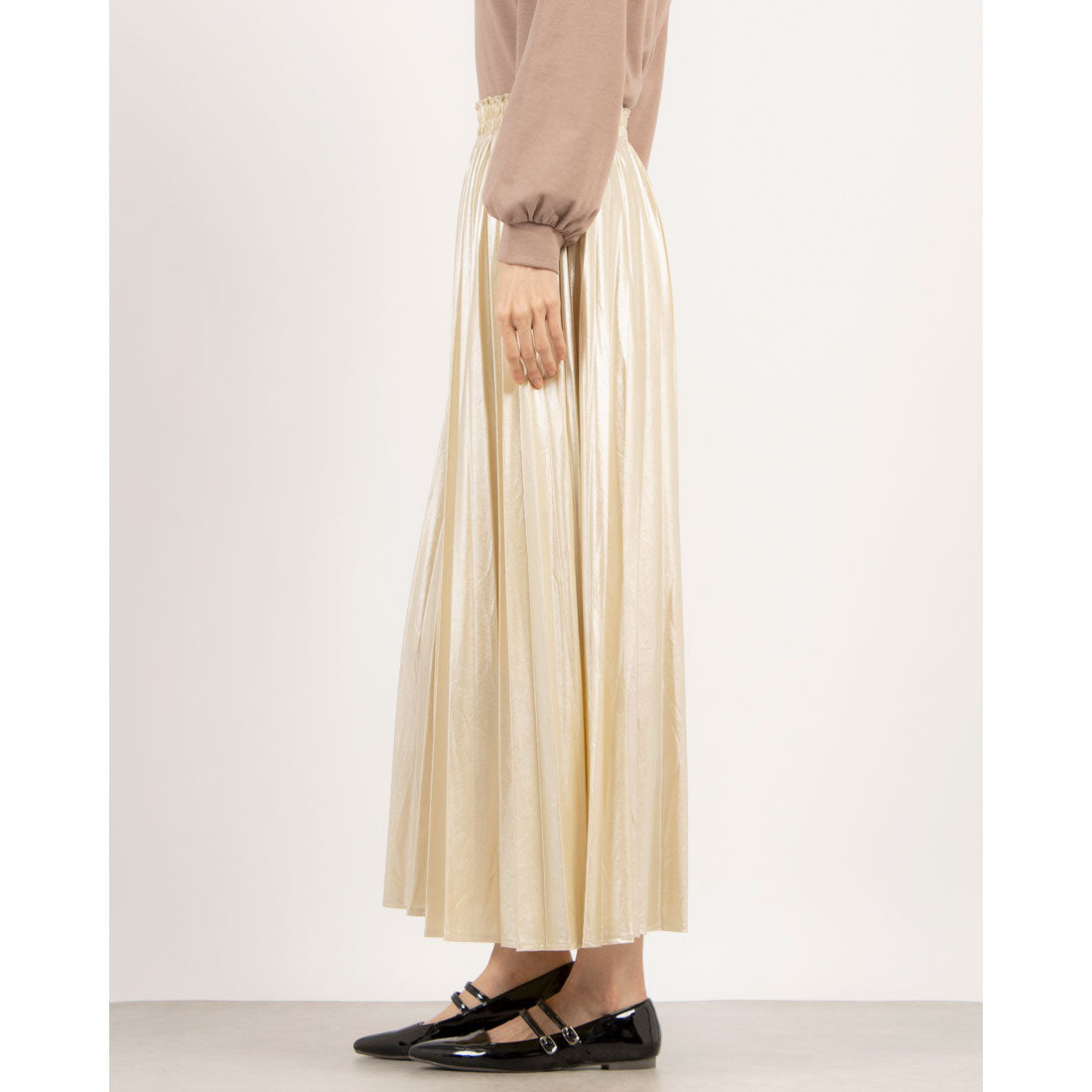 archives archives glitter pleats skirt
