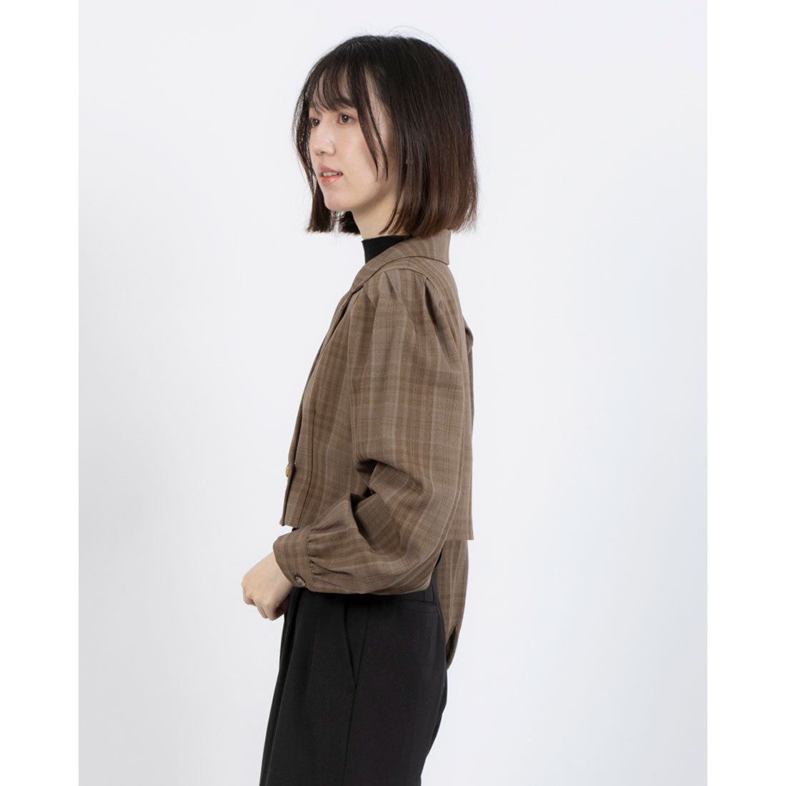 アルシーヴ archives チェックタックスリーブジャケット（SET) （GRY） GRY