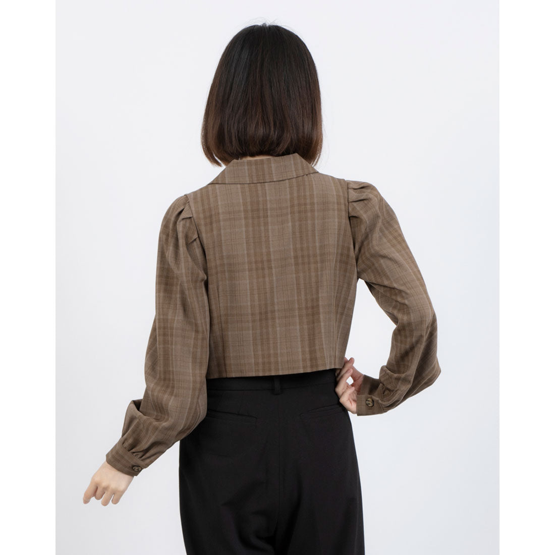 アルシーヴ archives チェックタックスリーブジャケット（SET) （GRY） GRY