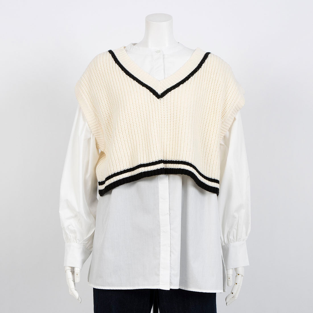 アルシーヴ archives チルデンニット×ブラウス （OFWH） OFWH