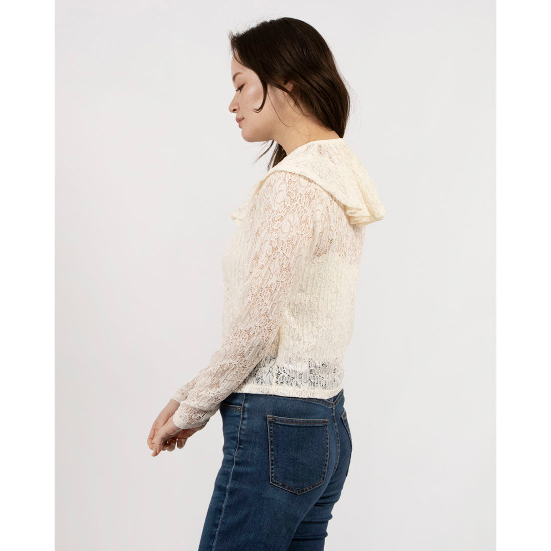 archives archives 蕾絲襯衫附領set