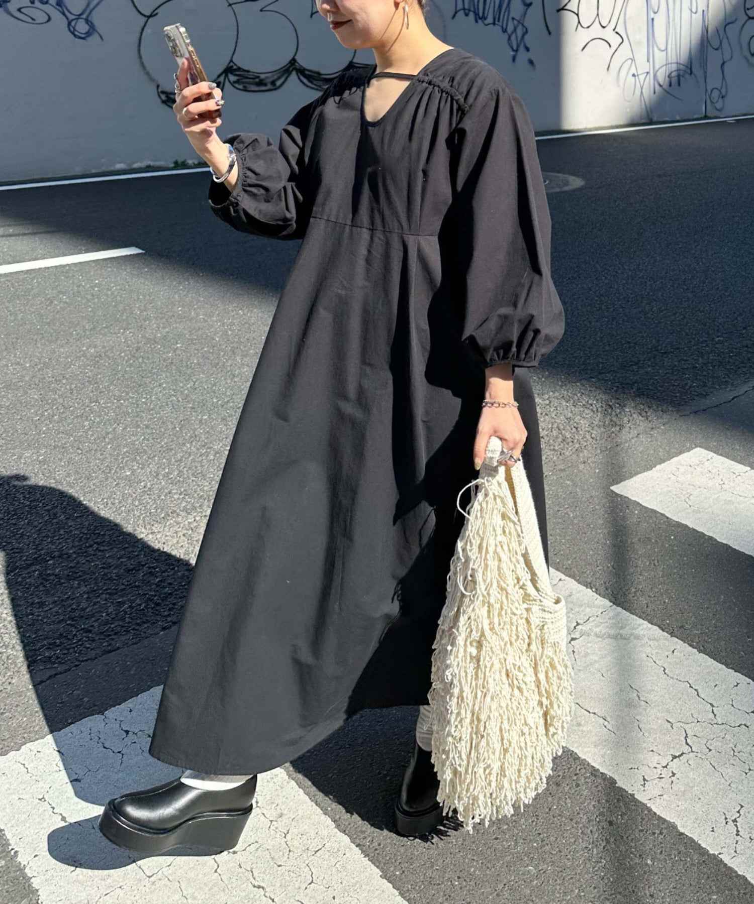 アルシーヴ archives Puff Sleeves Dress