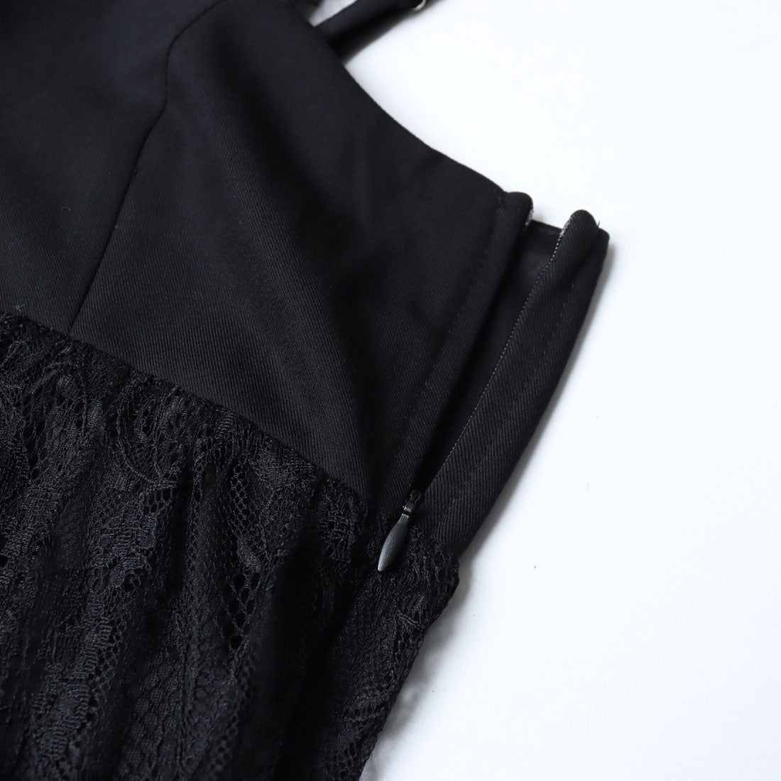 archives archives 肩蕾絲荷葉邊拼接連衣裙