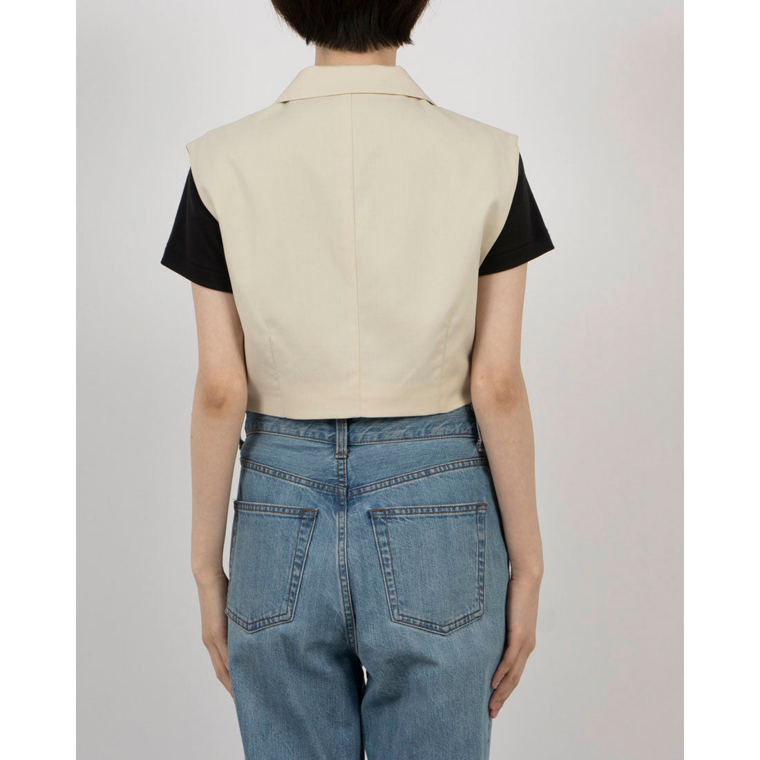 archives archives flap pocket short tailored vest