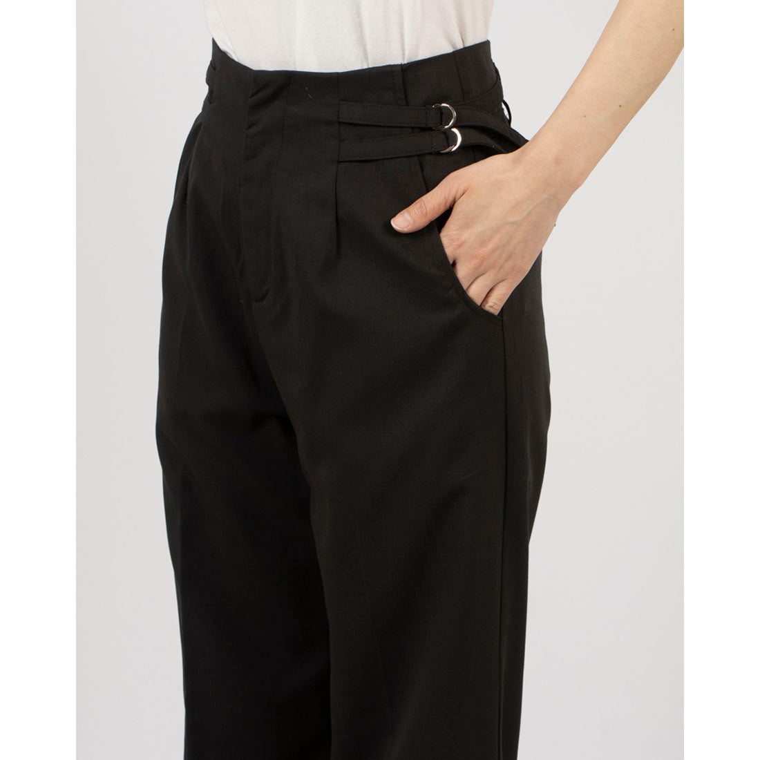 archives archives side double belt wide pants