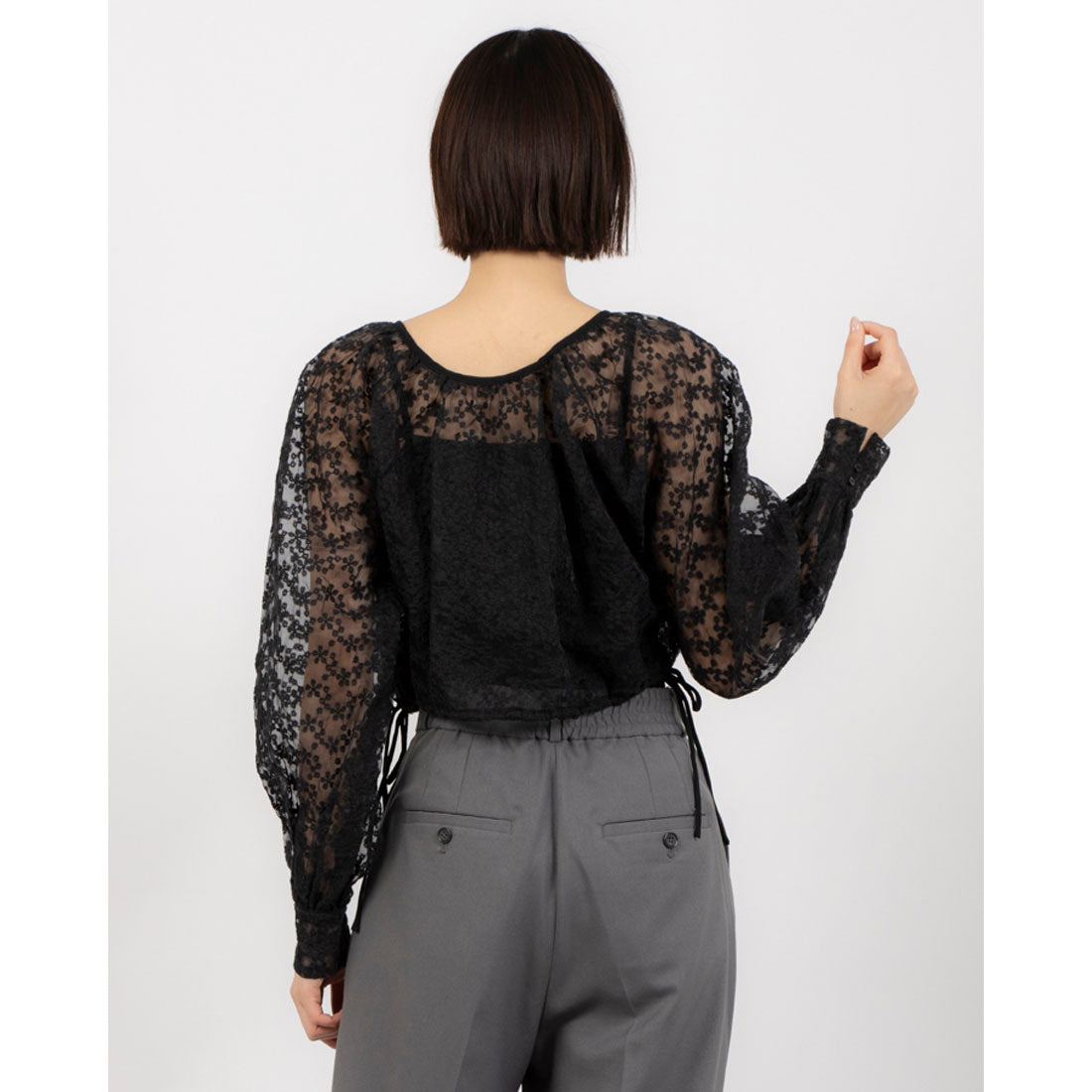 archives archives embroidered organza dot blouse