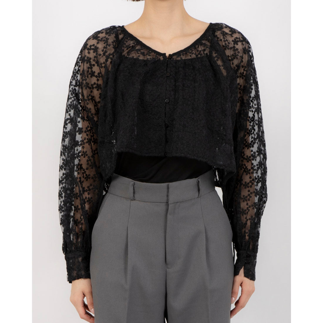 archives archives embroidered organza dot blouse