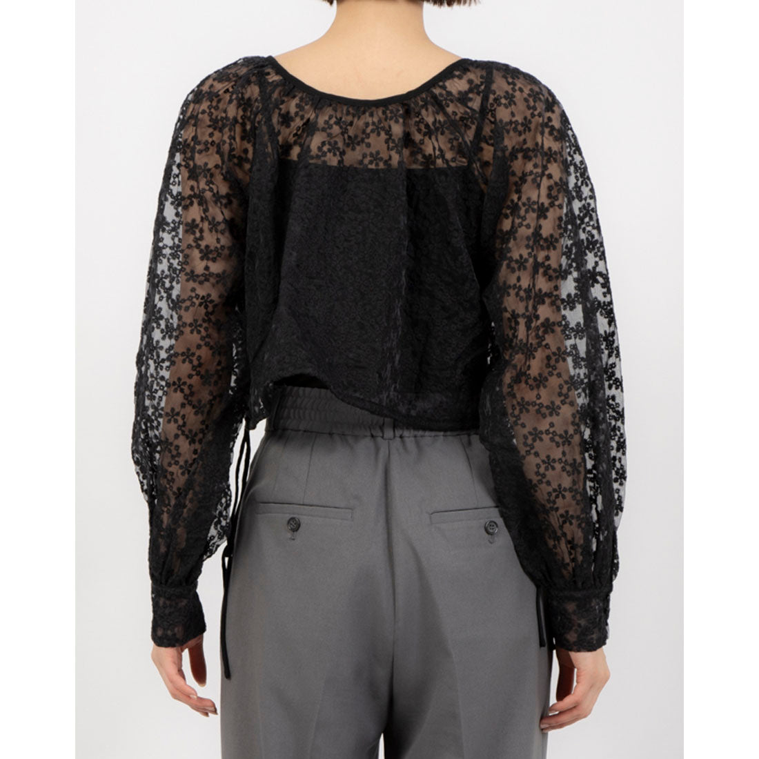 archives archives embroidered organza dot blouse