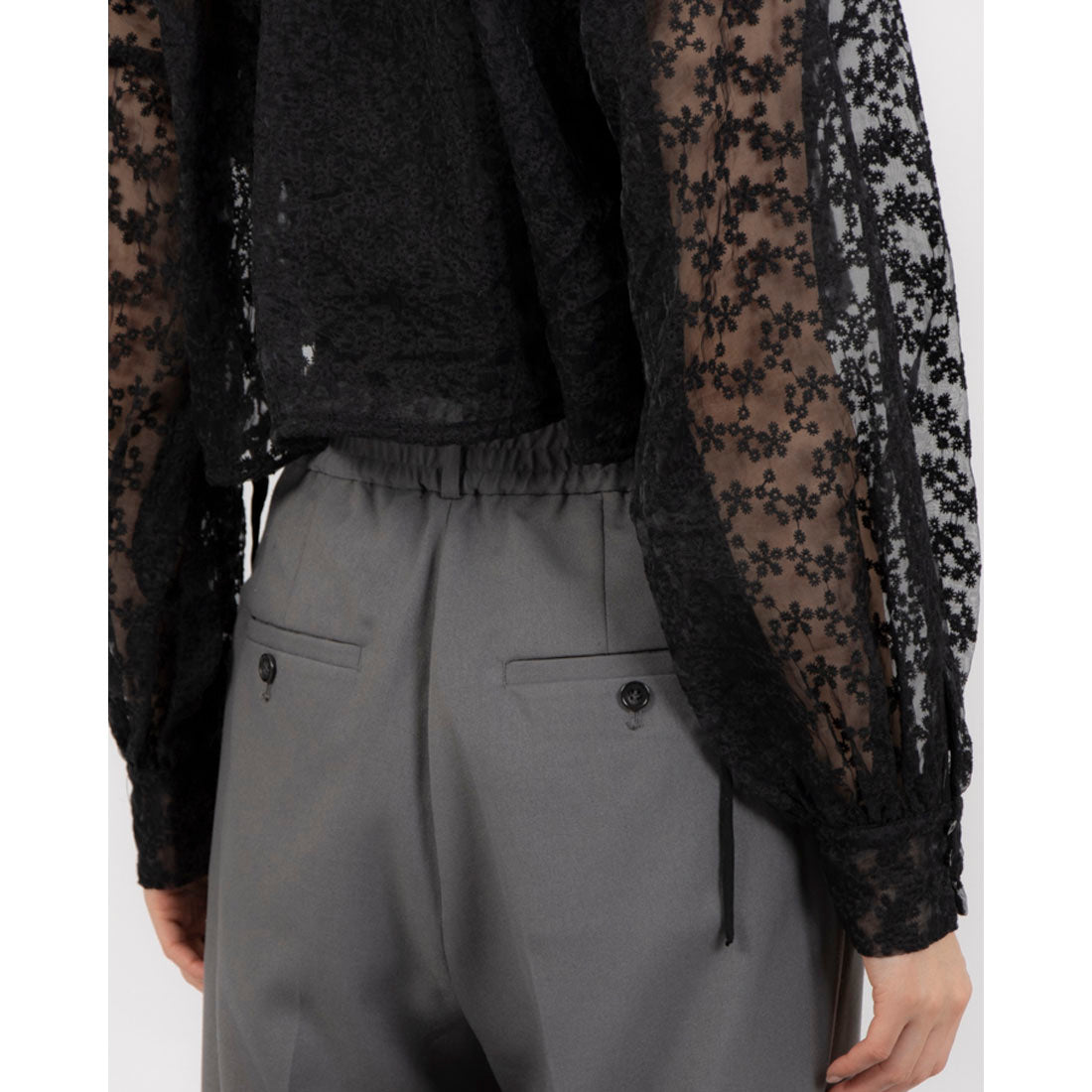 archives archives embroidered organza dot blouse