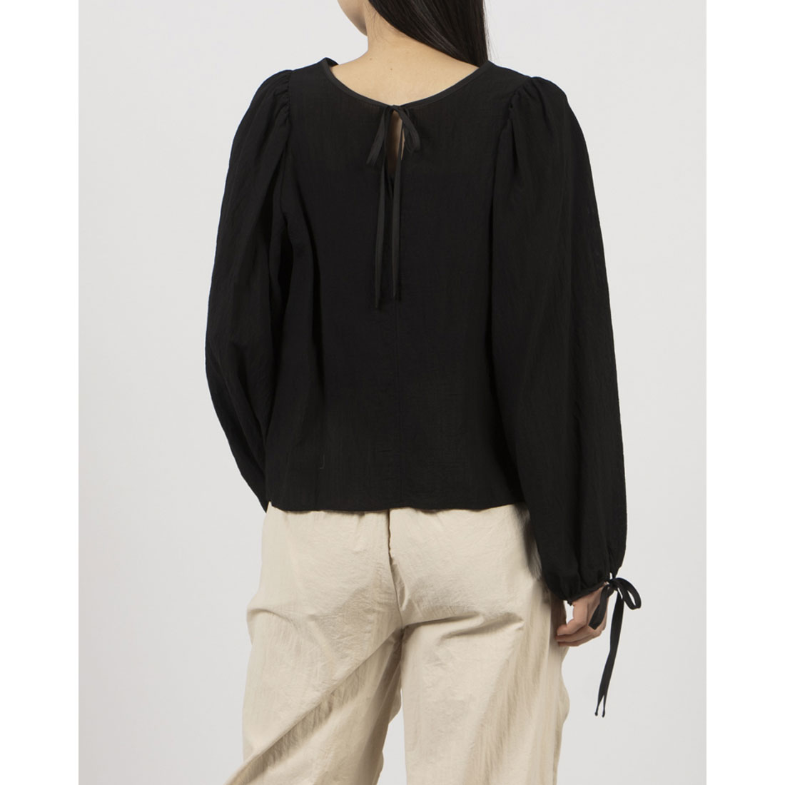 アルシーヴ archives 2wayパイピング楊柳ブラウス （BLK） BLK