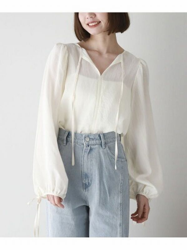 アルシーヴ archives 2wayパイピング楊柳ブラウス （IVO） IVO