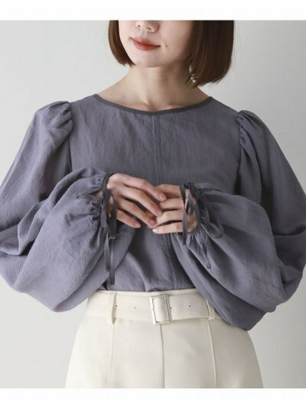 アルシーヴ archives 2wayパイピング楊柳ブラウス （BLU） BLU