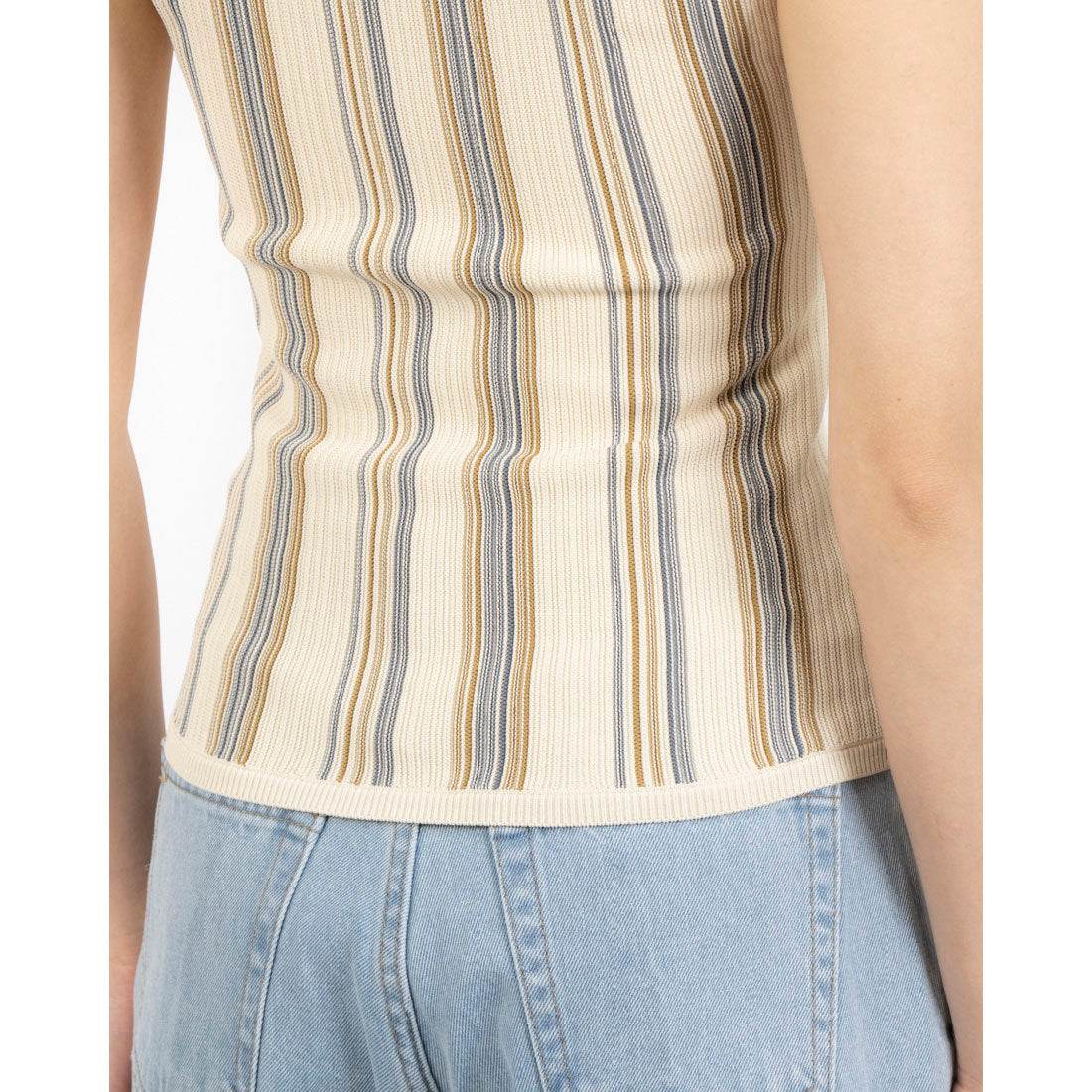 アルシーヴ archives マルチストライプニットタンク （BRN） BRN