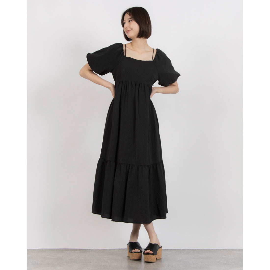 アルシーヴ archives 2wayオフショルボリュームワンピース （BLK） BLK