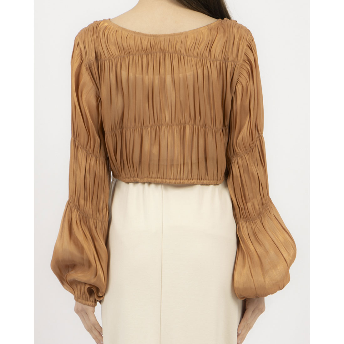 アルシーヴ archives シャイニーシアーギャザーブラウス （ORN） ORN