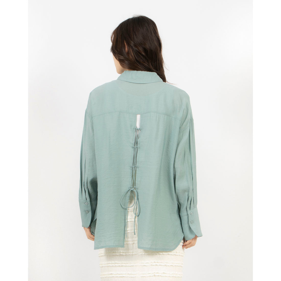 archives archives Back lace UP shirt