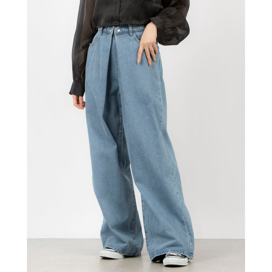 archives archives front tuck wide denim