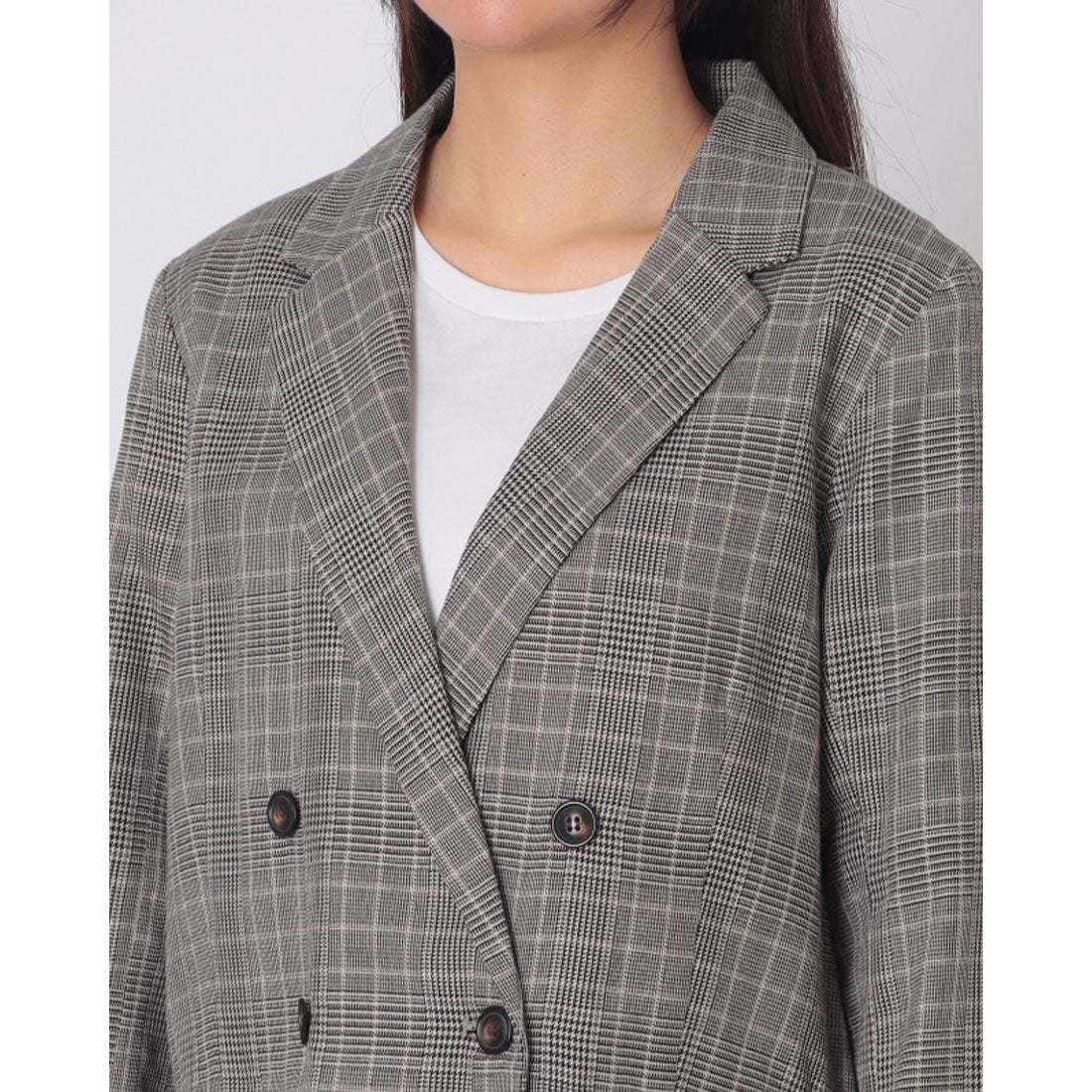 アルシーヴ archives チェックダブルテーラードジャケット （GRY） GRY