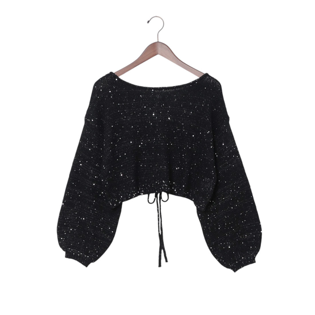 アルシーヴ archives バックレースアップスパンコール透かしニット （BLK） BLK