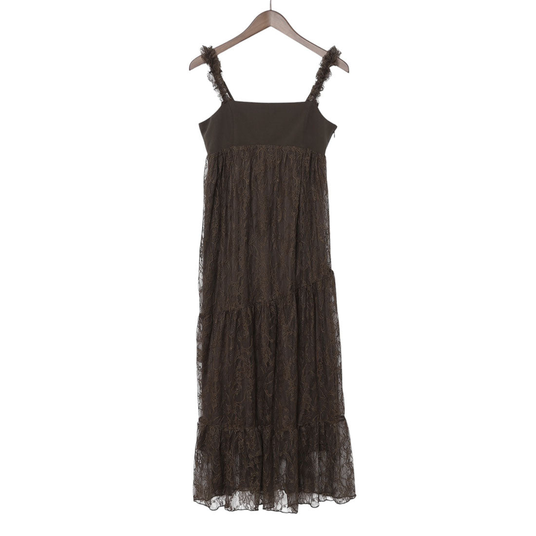 アルシーヴ archives 肩フリルレースドッキングワンピース （BRN） BRN