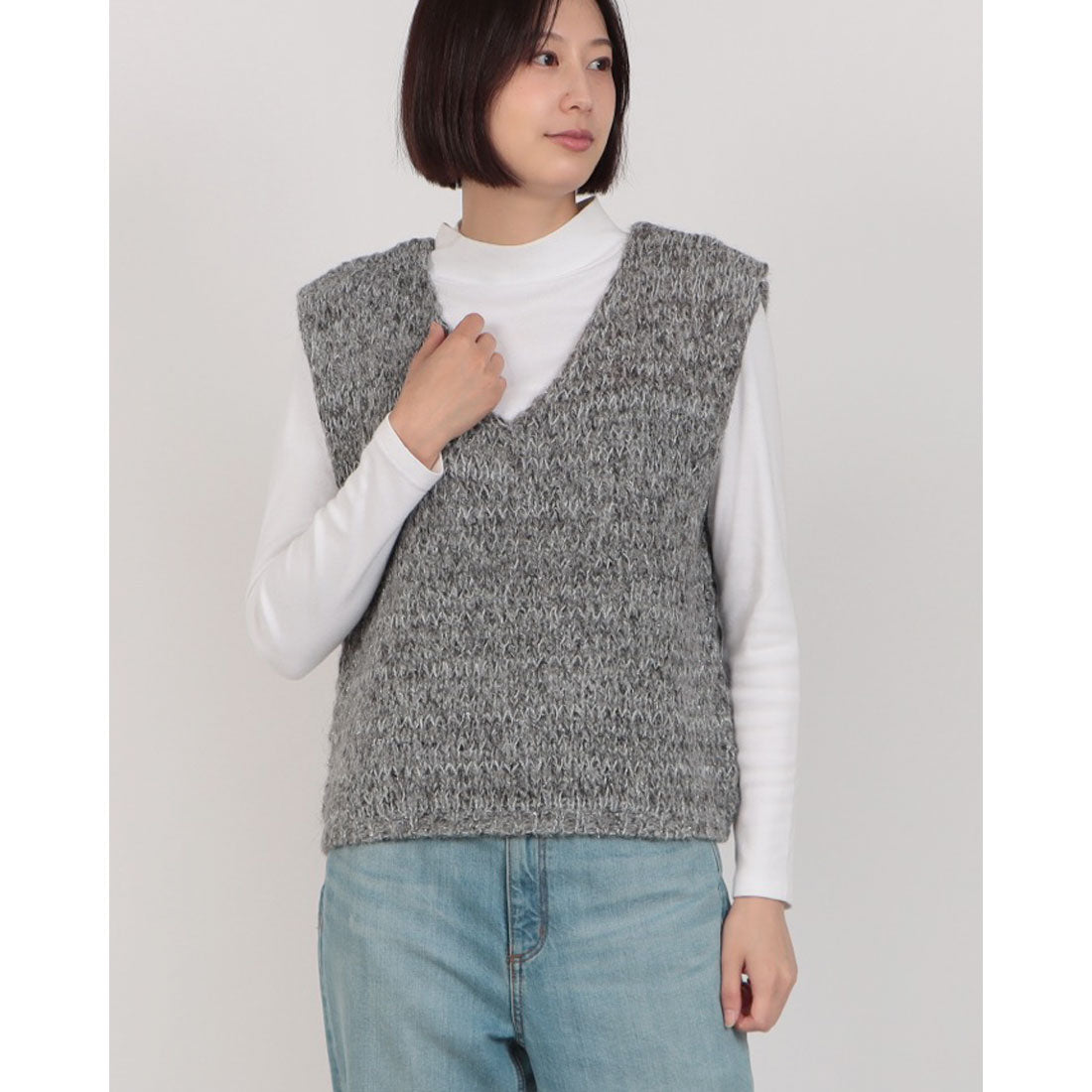 アルシーヴ archives ラメリリヤーンメランジニットベスト （IVO） IVO