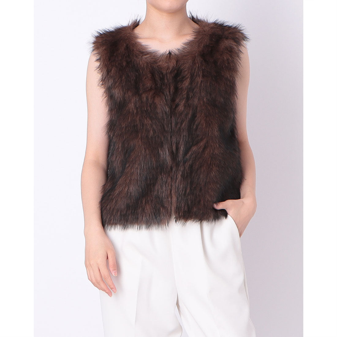 アルシーヴ archives 〈Ltd.〉Fake Fur Vest （BRN） BRN