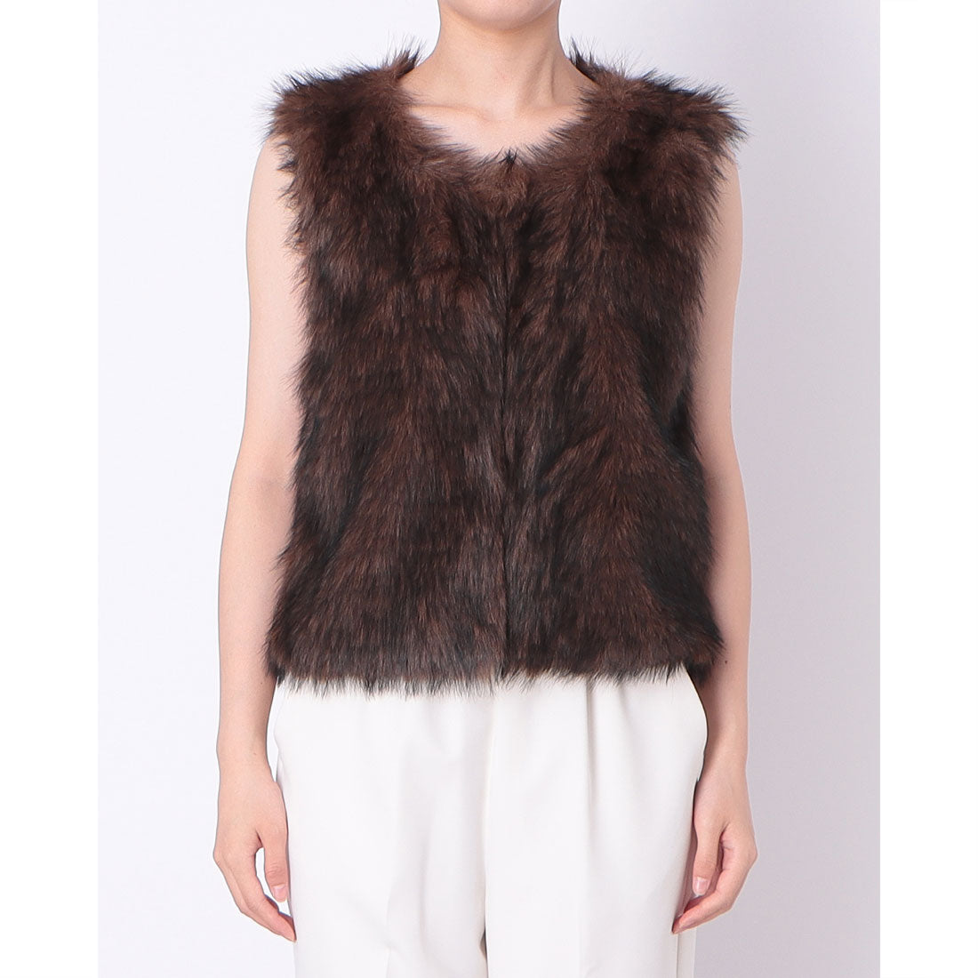 アルシーヴ archives 〈Ltd.〉Fake Fur Vest （BRN） BRN