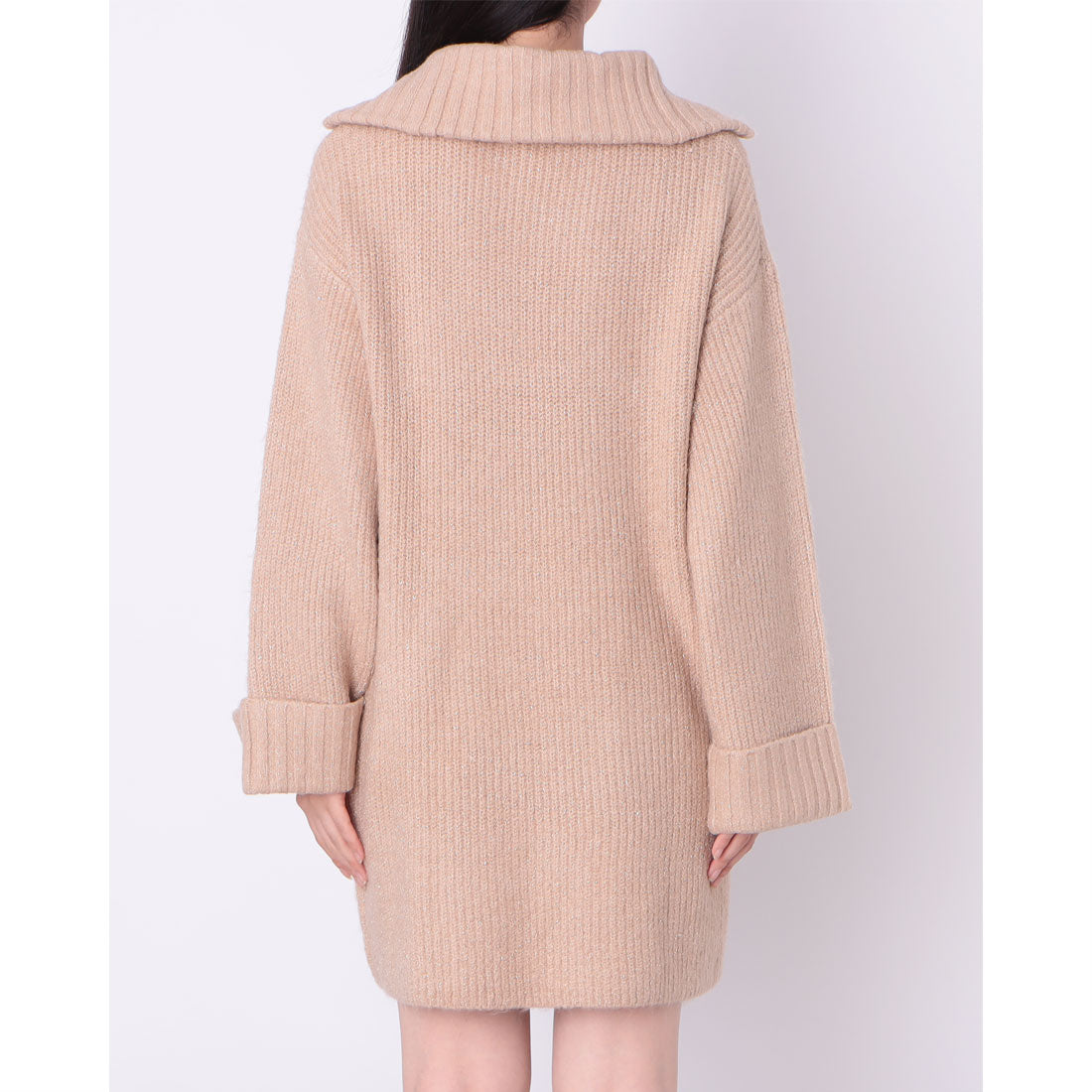 アルシーヴ archives ハーフZIP片畦ラメニットミニワンピース （BLU） BLU