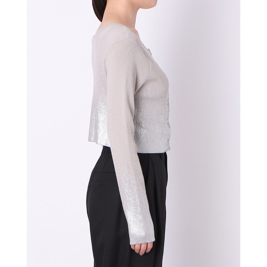 アルシーヴ archives 箔プリントリブニットカーディガン （SIGY） SIGY