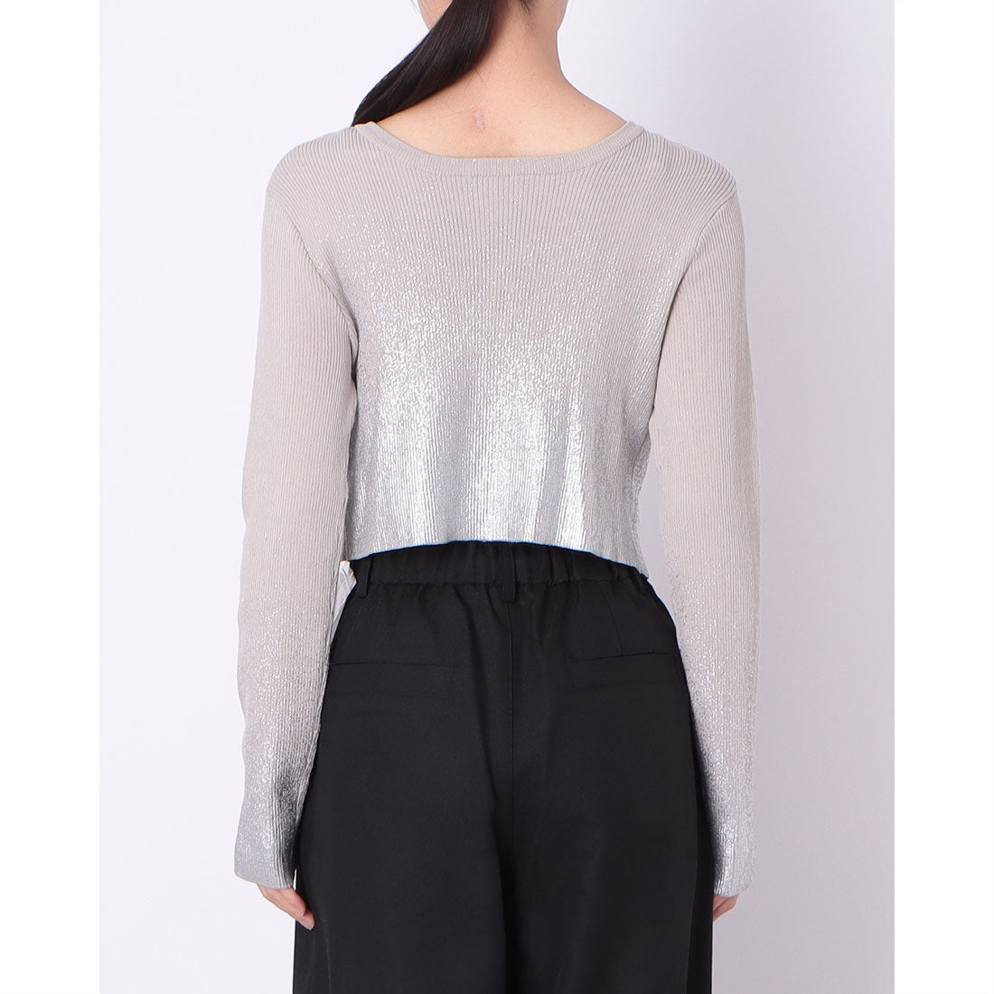 アルシーヴ archives 箔プリントリブニットカーディガン （SIGY） SIGY