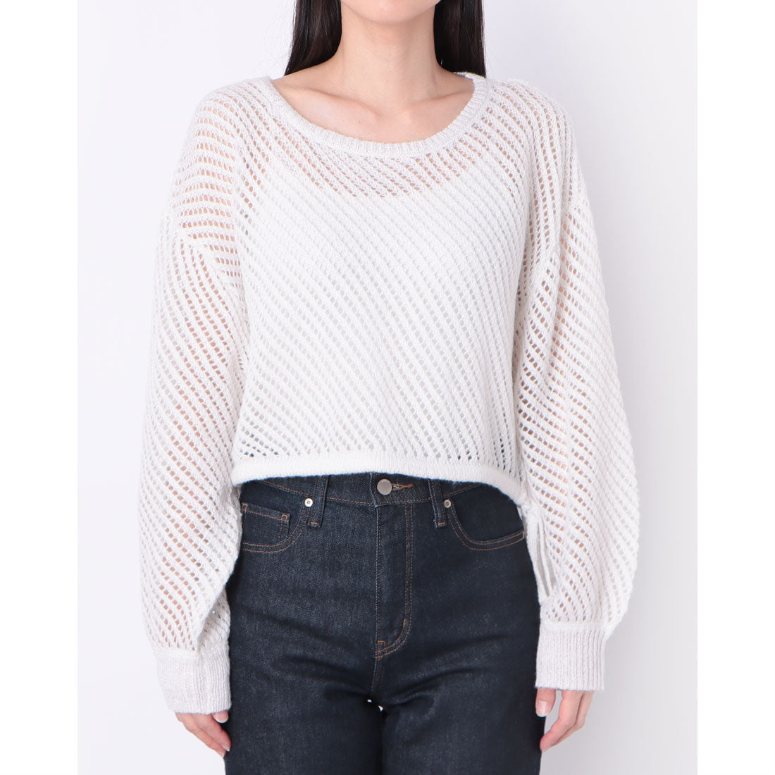 アルシーヴ archives ラメスパンコールメッシュドロストニット （OFWH） OFWH