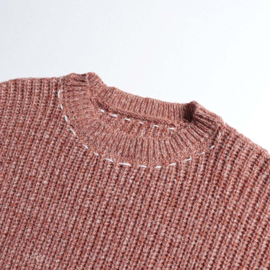 アルシーヴ archives 配色ステッチメランジショートニット （GRY） GRY