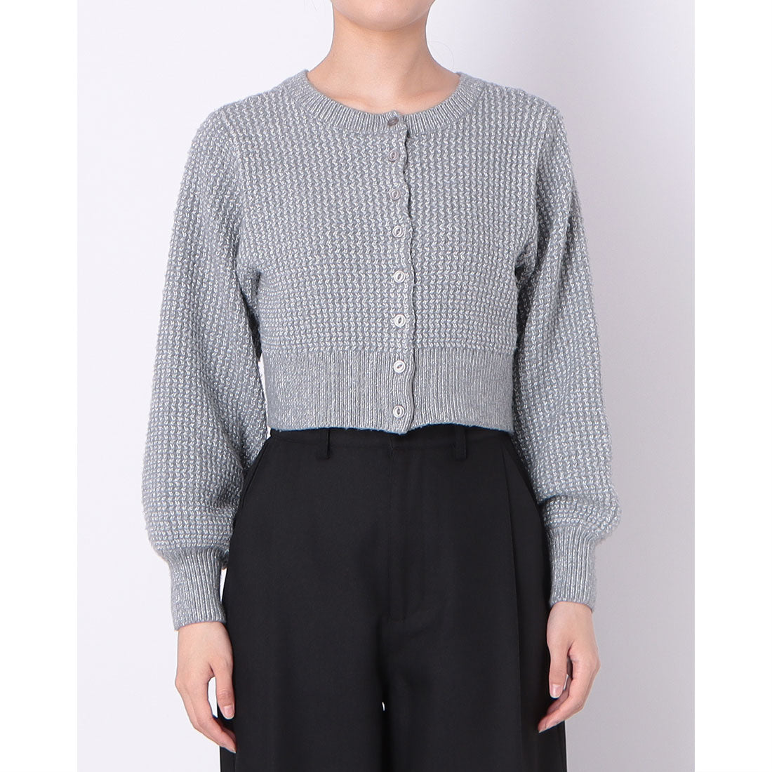 アルシーヴ archives 2WAYウェーブラメニットカーディガン （GRY） GRY