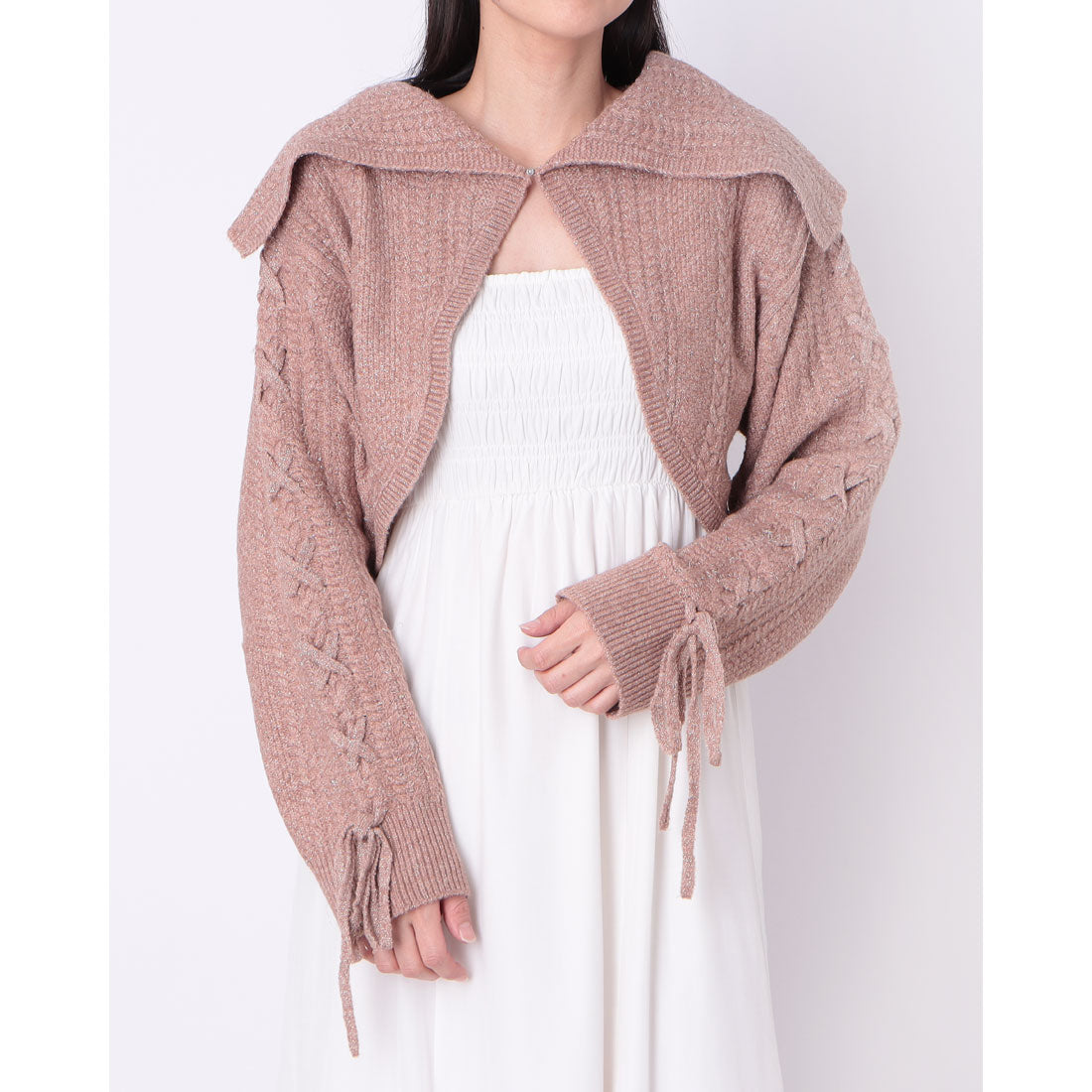 アルシーヴ archives BIGカラーレースUPラメケーブルニットCD （PIBE） PIBE