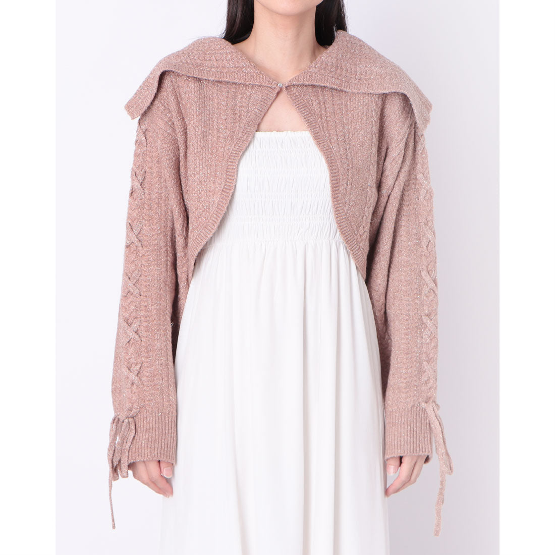 アルシーヴ archives BIGカラーレースUPラメケーブルニットCD （PIBE） PIBE