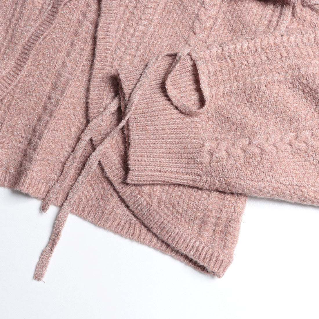 アルシーヴ archives BIGカラーレースUPラメケーブルニットカーディガン （PIBE） PIBE