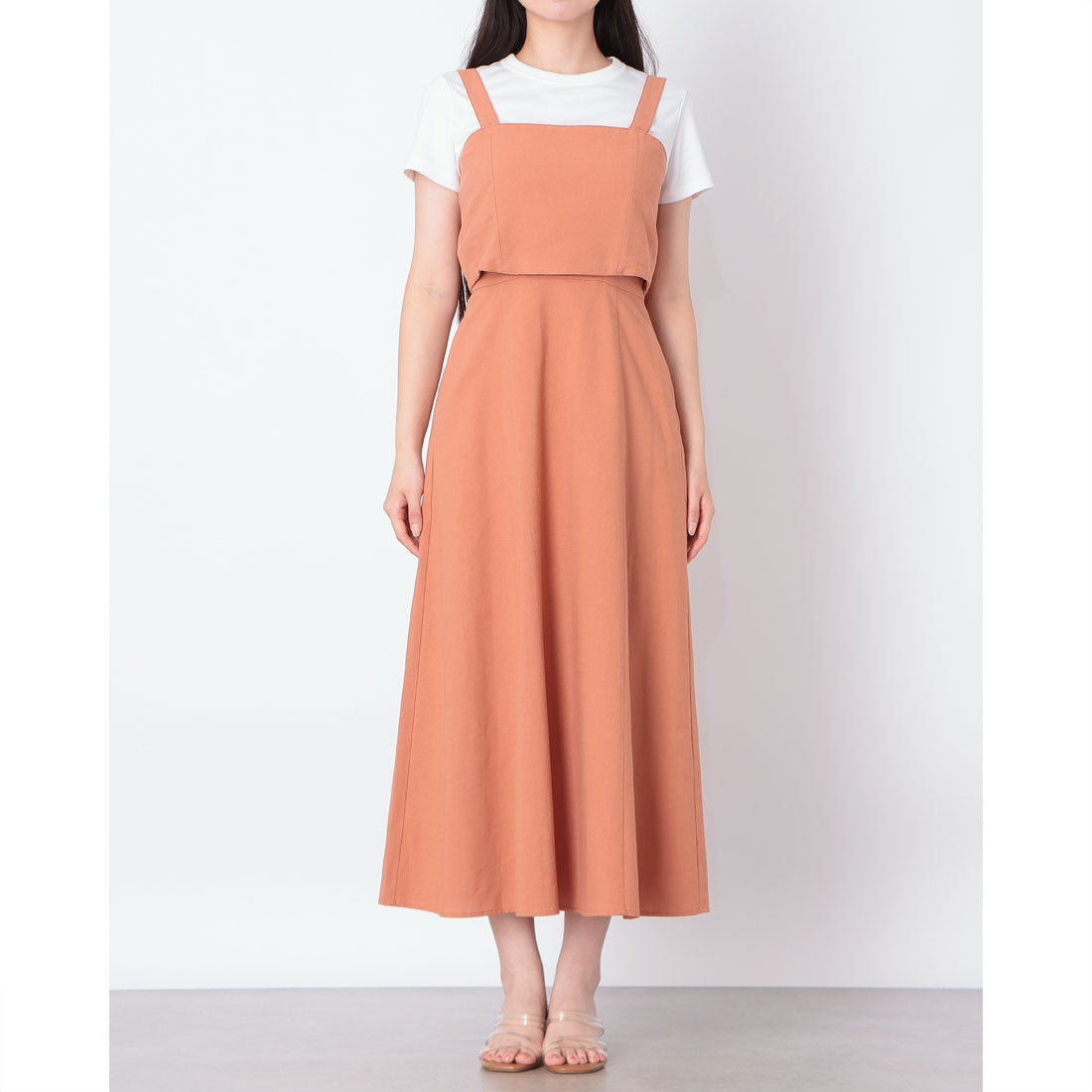 アルシーヴ archives リネン風マルチWAYスカート （ORANGE） ORANGE
